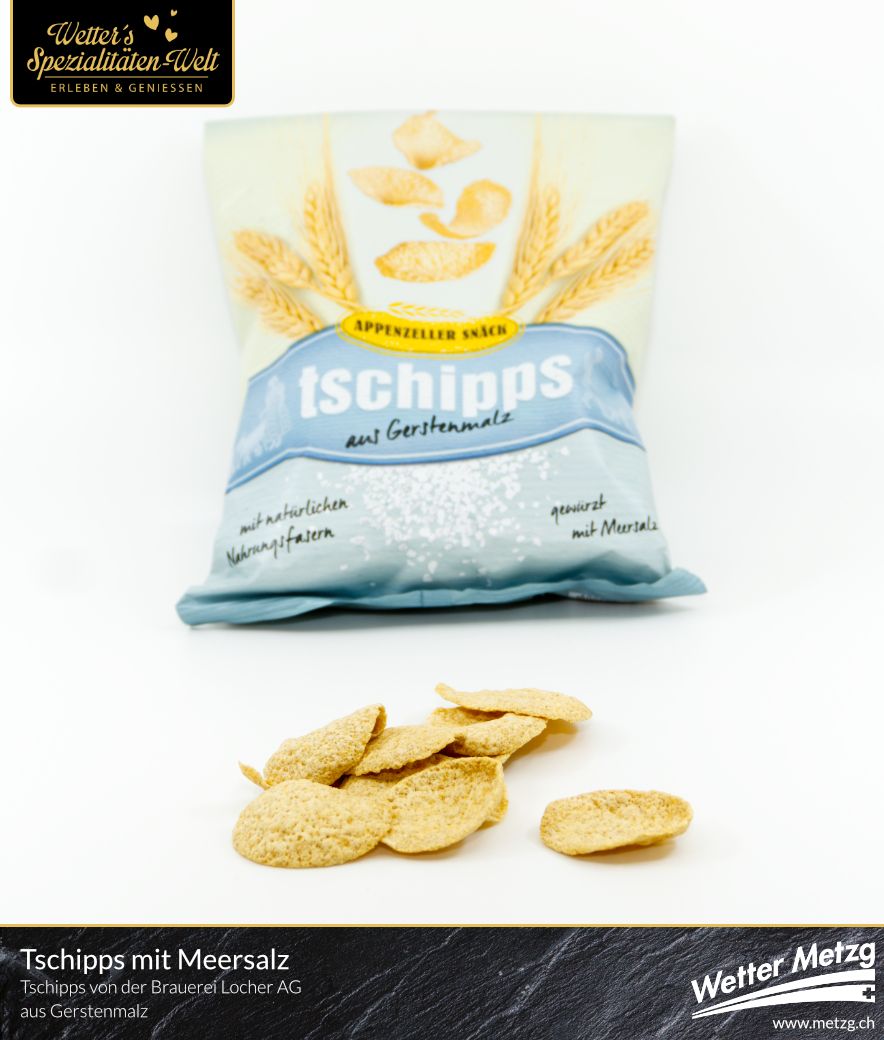 Tschipps Meersalz | Appenzeller Snäck von der Brauerei Locher | 90 Gramm