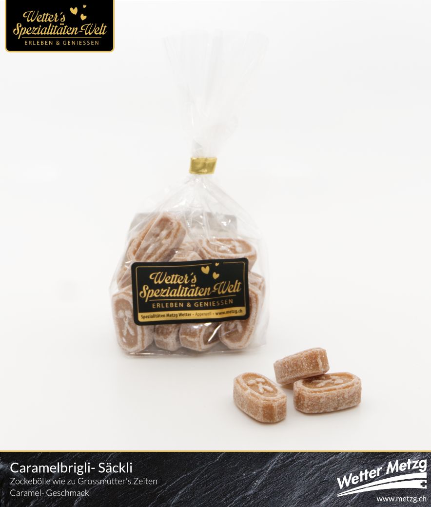 Caramelbrigli / Caramelbrikett | wie anno dazumal | 100 Gramm