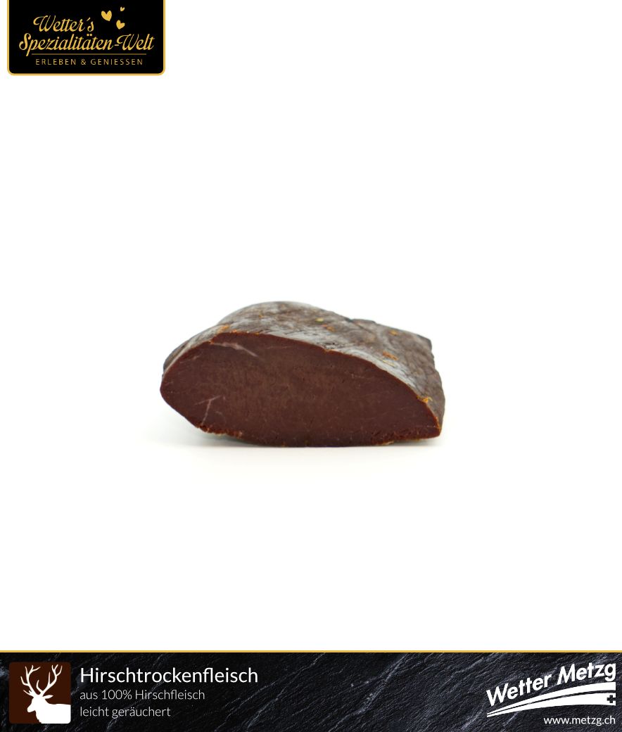 Hirsch Mostbröckli | Herstellungsmethode wie Appenzeller Mostbröckli | 200 Gramm