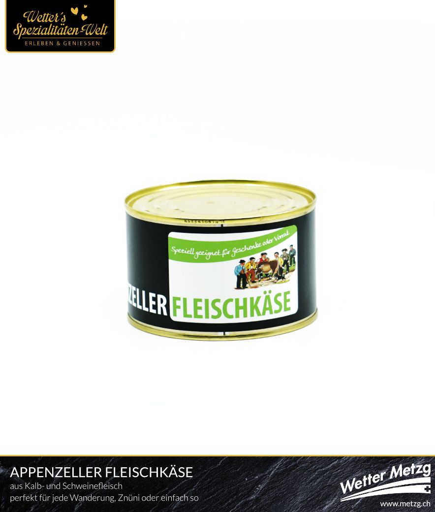 Appenzeller Fleischkäse / Leberkäse | in der praktischen Konserve | 380 Gramm