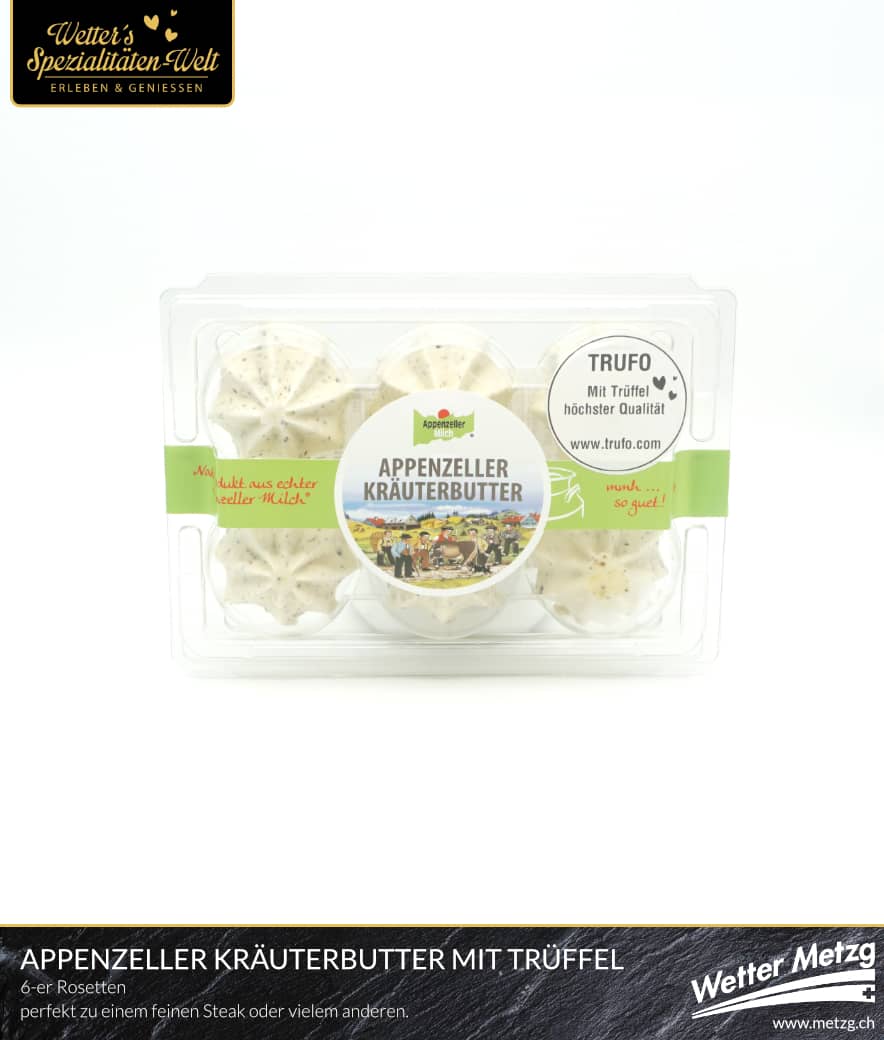 Appenzeller Kräuterbutter Rosetten | mit Trüffel