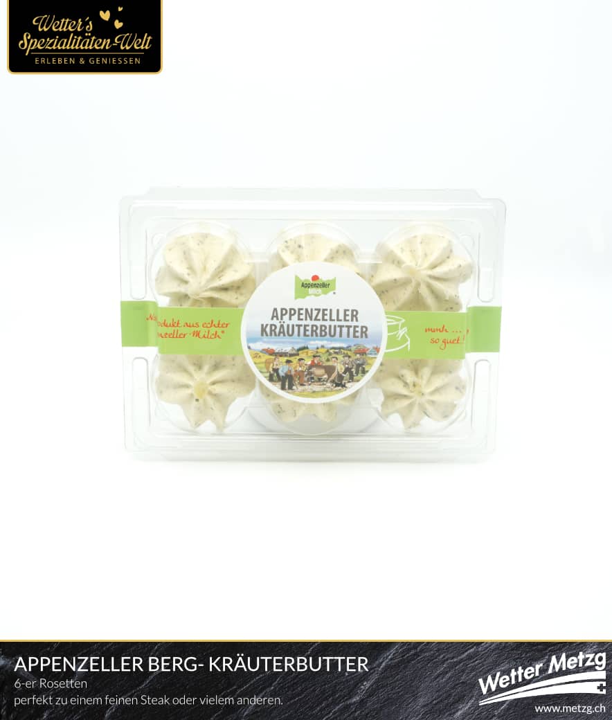 Appenzeller Kräuterbutter Rosetten | mit Berg Butter hergestellt