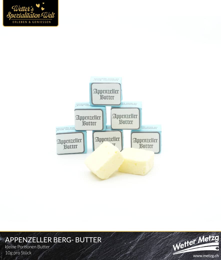 Appenzeller Berg Butter | natur pur | 100x 10 Gramm Portion