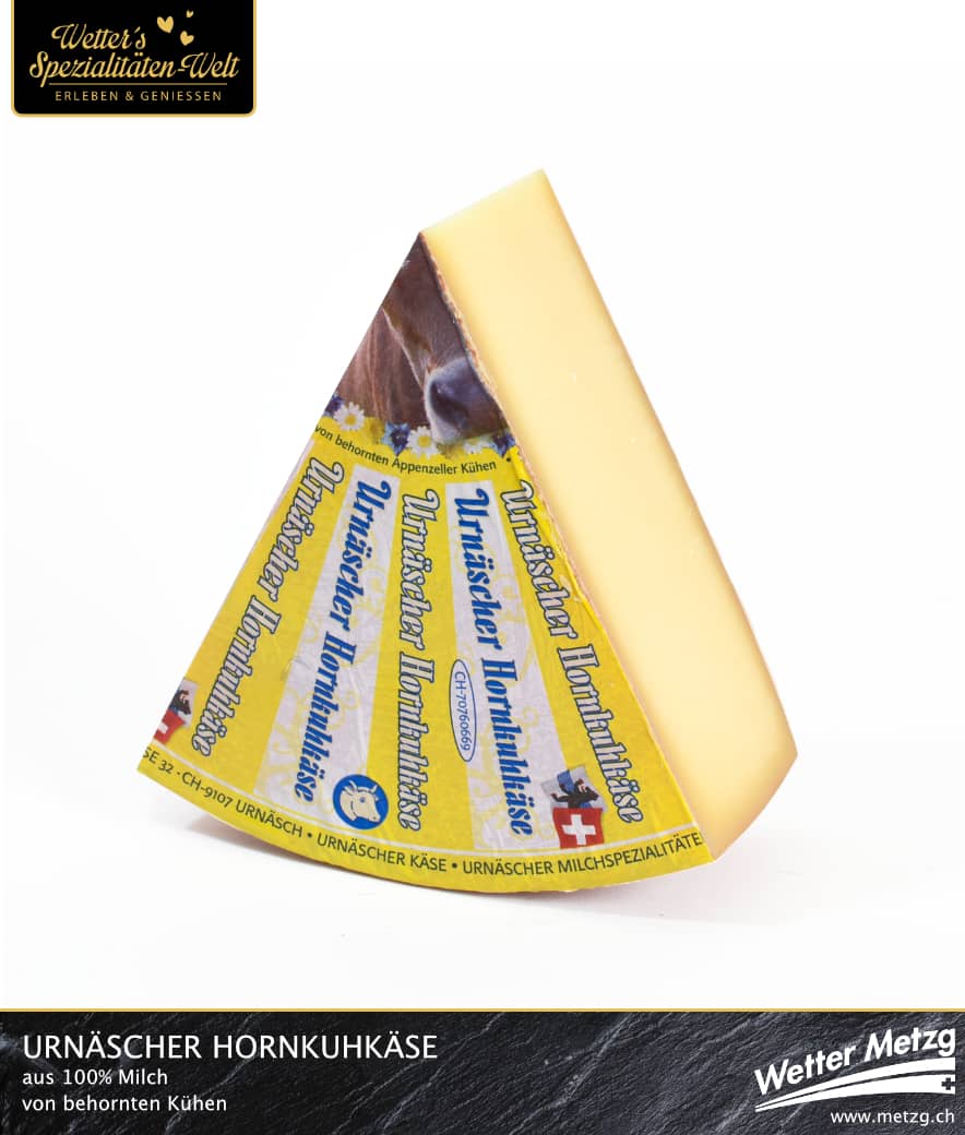 Urnäscher Hornkuhkäse | aus Milch von behornten Kühen | 250 Gramm